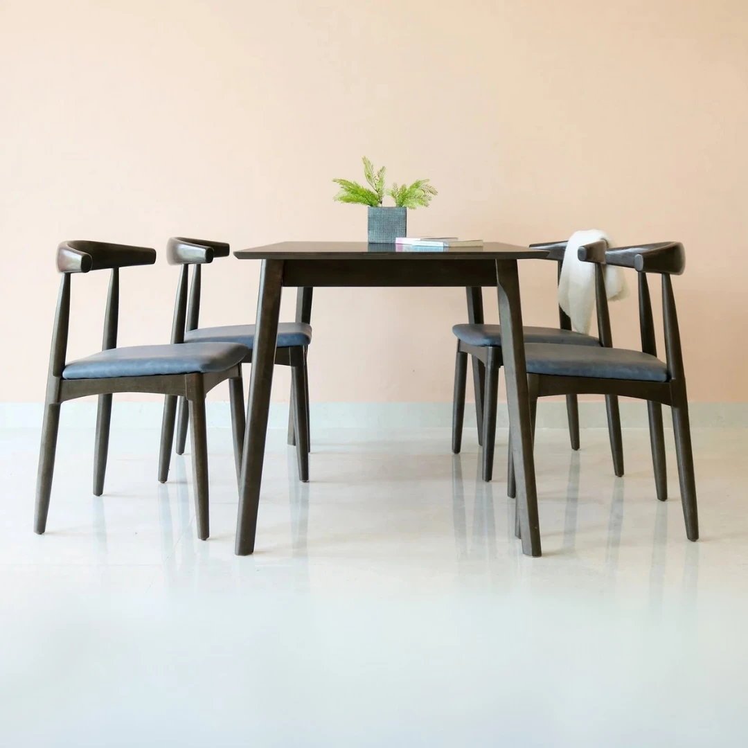 Bộ bàn ăn 4 ghế gỗ tự nhiên Bulla