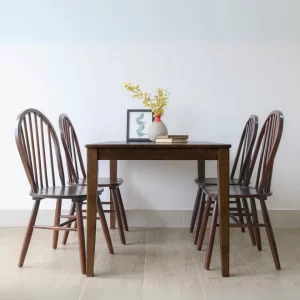 Bộ bàn ăn 4 ghế gỗ tự nhiên Sola